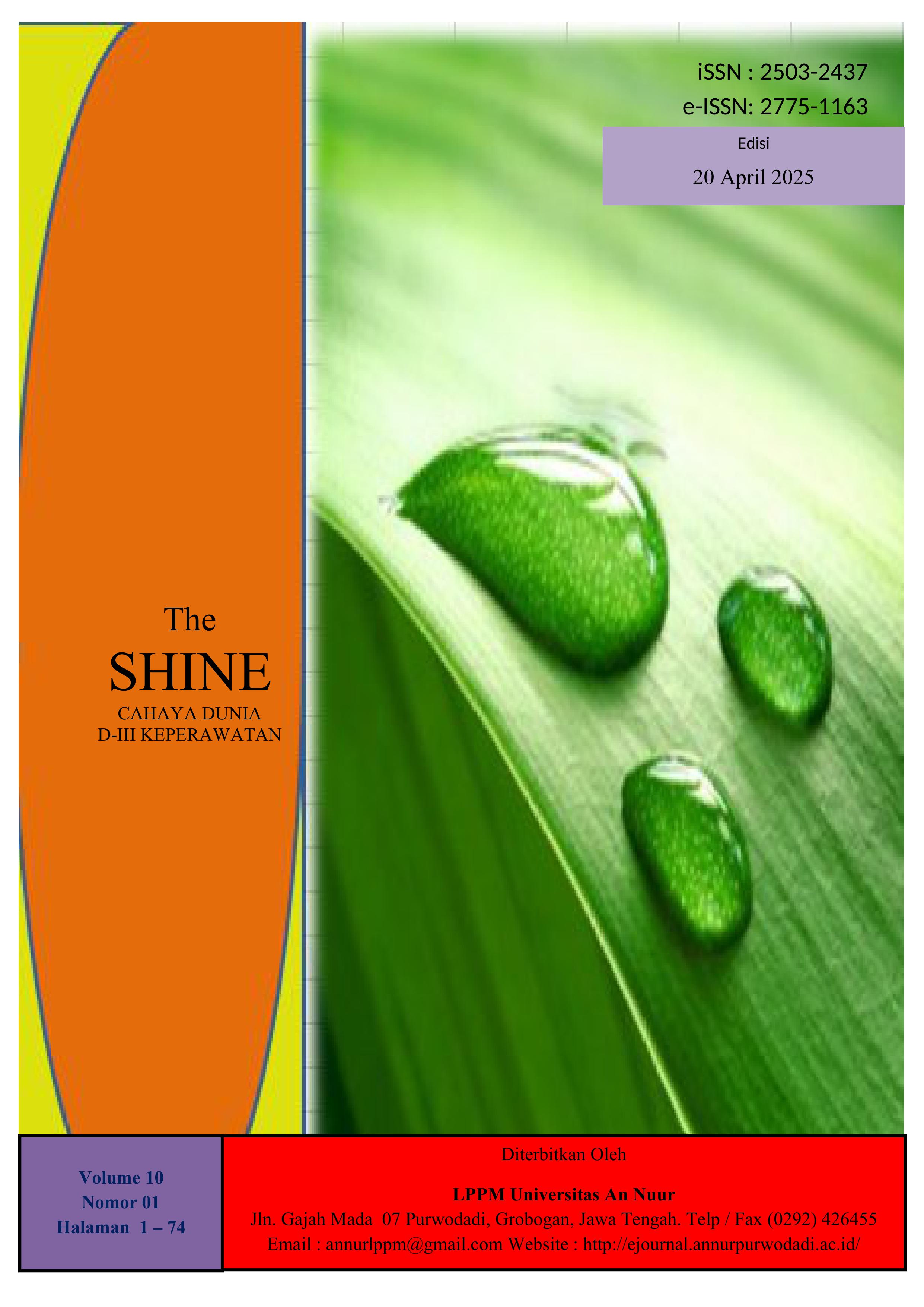 					View Vol. 10 No. 01 (2025): The Shine Cahaya Dunia D III Keperawatan
				